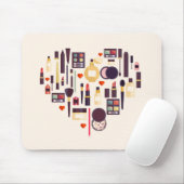 Tapis De Souris Coeur de Comestics (Avec souris)