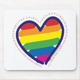 Tapis De Souris Coeur de l'esprit gay pride