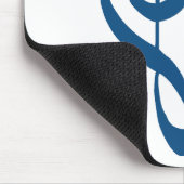 Tapis De Souris Coeur de musique Treble basse Clef Heart - Bleu cl (Coin)