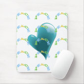 Tapis De Souris coeur de paix (Avec souris)