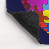 Tapis De Souris Coeur de puzzle de sensibilisation sur l'autisme (Coin)