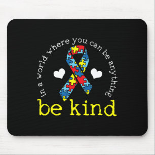 Tapis De Souris Coeur de ruban sensibilisation sur l'autisme Kindn