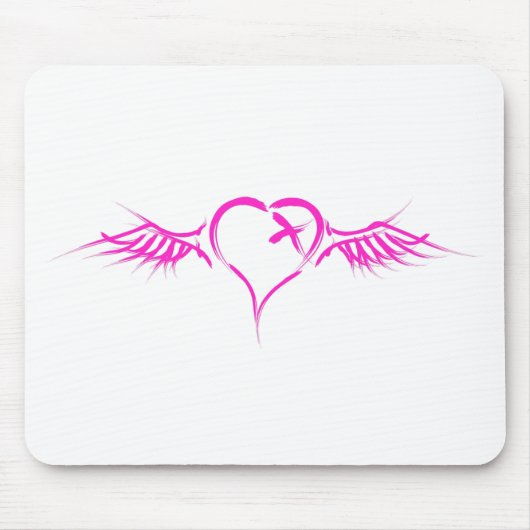 Tapis De Souris Coeur de vol - punk grunge alternatif de roche (Devant)
