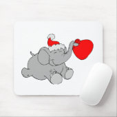 Tapis De Souris Coeur d'éléphant de Noël (Avec souris)