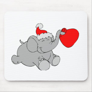 Tapis De Souris Coeur d'éléphant de Noël