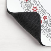Tapis De Souris Coeur dentelle rouge et blanc (Coin)