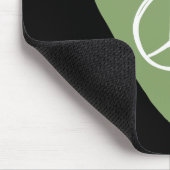 Tapis De Souris Coeur des signes de paix (Coin)