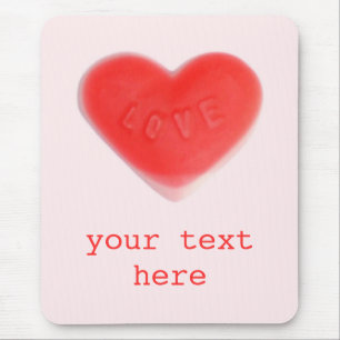 Tapis De Souris Coeur doux Pink 'Your Text' mousepad