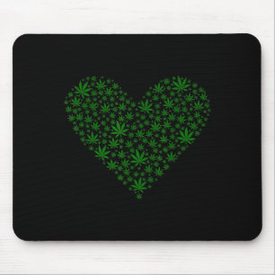 Tapis De Souris Cœur drôle Saint-Valentin jour de l'herbe amant fu