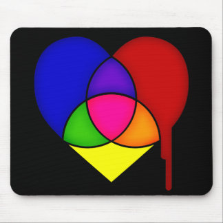 Tapis De Souris coeur du graphique en couleurs