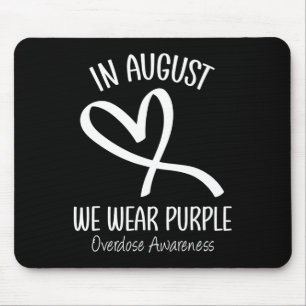 Tapis De Souris Coeur En Août Nous Portons Une Sensibilisation À L