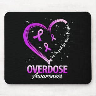 Tapis De Souris Coeur En Août Nous Portons Une Sensibilisation À L
