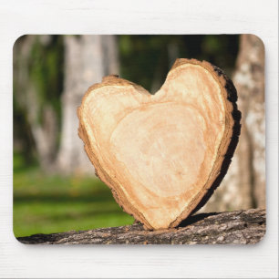 Tapis De Souris coeur en bois