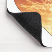 Tapis De Souris coeur en feu (Coin)