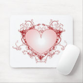 Tapis De Souris Coeur en filigrane (Avec souris)