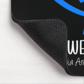 Tapis De Souris Coeur En Septembre Nous Portons Bleu Alopecia Area (Coin)