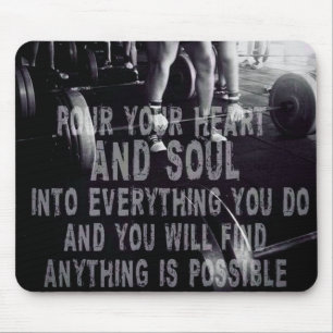 Tapis De Souris Coeur et âme - Motivation de l'entraînement