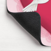 Tapis De Souris Coeur et colombes - rose (Coin)