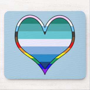 Tapis De Souris Coeur gay pride