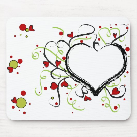 Tapis De Souris Coeur grunge (Devant)