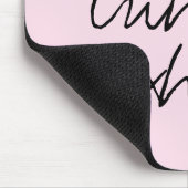 Tapis De Souris Coeur mignon minuscule citation rose pâle (Coin)