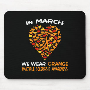 Tapis De Souris Coeur Mme Sclérose en plaques Sensibilisation Mars