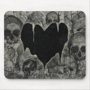 Tapis De Souris Coeur morne Valentine gothique