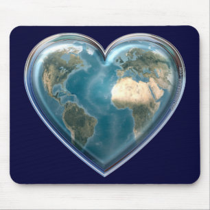 Tapis De Souris Coeur Mousepad de la terre