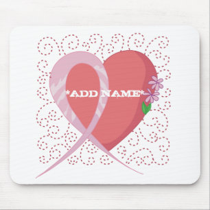 Tapis De Souris Coeur Mousepad personnalisable de cancer du sein