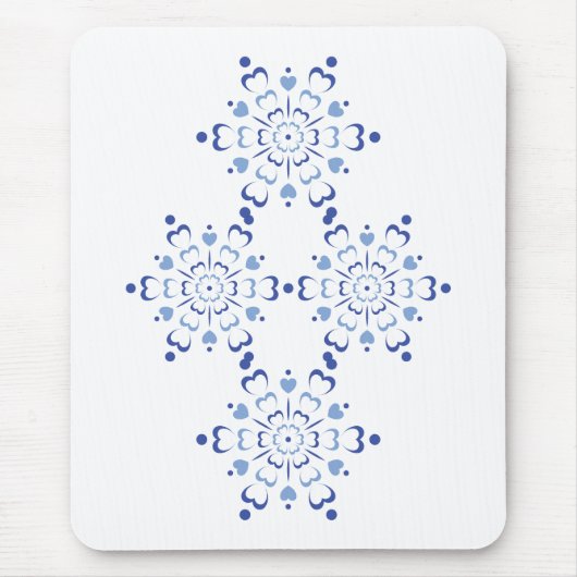 Tapis De Souris Coeur neigeux (Devant)