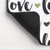 Tapis De Souris Coeur noir d'amour d'or (Coin)