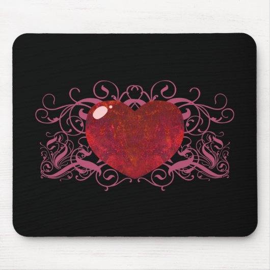Tapis De Souris Coeur Opal Fire (Devant)