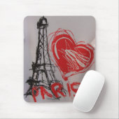 Tapis De Souris Coeur Paris Mousepad (Avec souris)