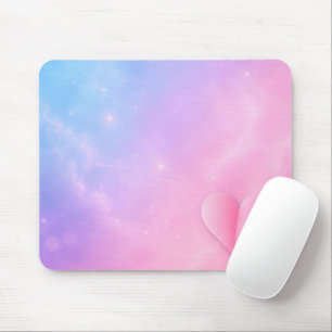 Tapis De Souris Cœur plié au centre avec des étoiles