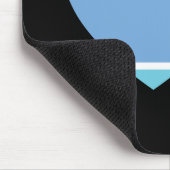 Tapis De Souris Coeur rayé bleu (Coin)