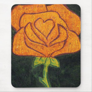 Tapis De Souris "Coeur Rose #2" Mousepad floral