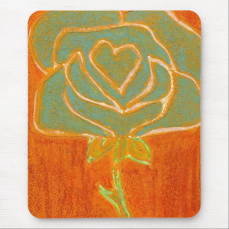Tapis De Souris "Coeur Rose #4" Mousepad floral