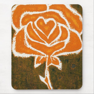 Tapis De Souris "Coeur Rose #8" Mousepad floral
