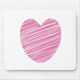 Tapis De Souris Coeur rose de griffes