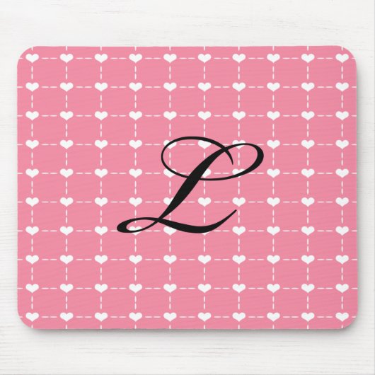 Tapis De Souris Coeur rose Mousepad (Devant)
