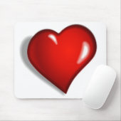 TAPIS DE SOURIS COEUR ROUGE (Avec souris)