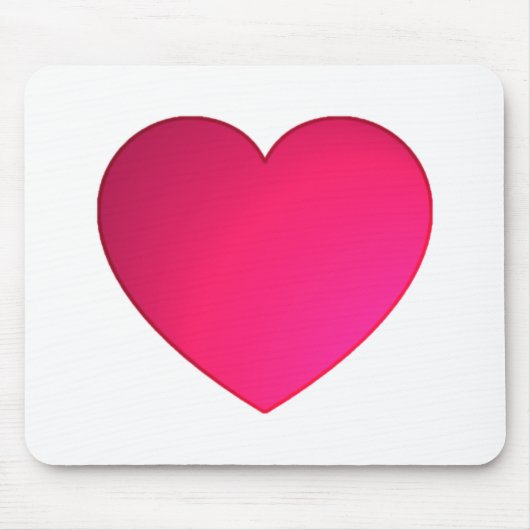 Tapis De Souris Coeur rouge cerise brillant (Devant)