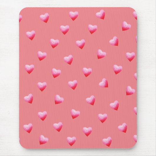 Tapis De Souris Coeur rouge mignon romantique (Devant)