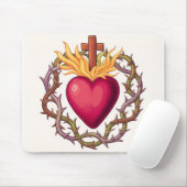 Tapis de souris cœur sacré  (Avec souris)
