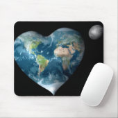 Tapis De Souris Coeur terrestre (Avec souris)