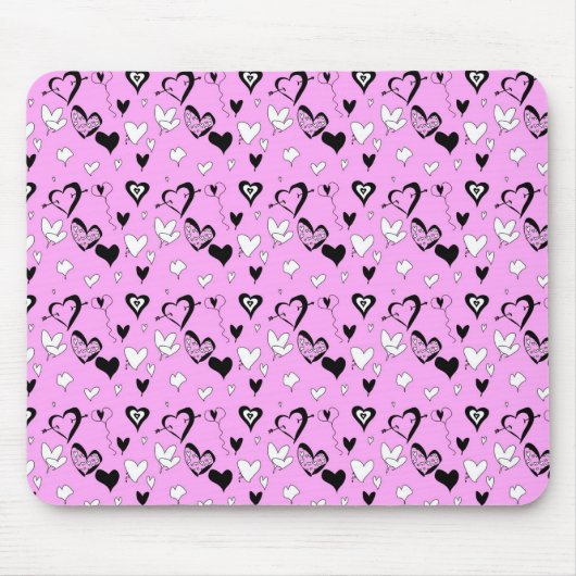 Tapis De Souris Coeurs (Devant)