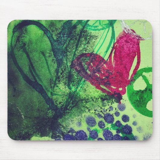 Tapis De Souris Coeurs Abstraits (Devant)