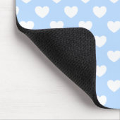 Tapis De Souris Coeurs Bleus Et Blancs Doux Pastel (Coin)