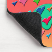 Tapis De Souris Coeurs colorés (Coin)