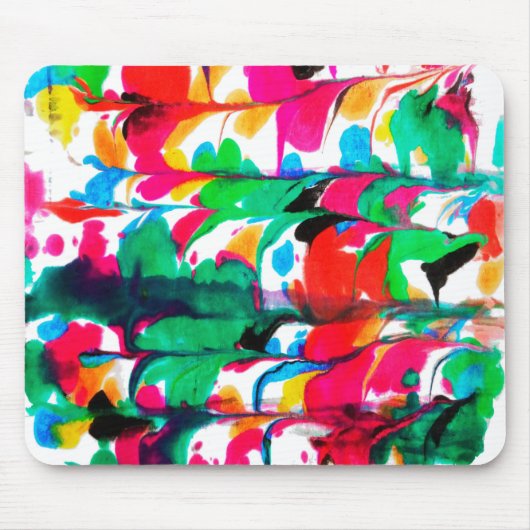 Tapis De Souris Coeurs colorés (Devant)